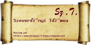 Szeverényi Tímea névjegykártya